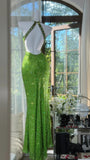 Niulatu Green Mermaid Sweetheart Backless Stunning Prom Dresses, Vintage Beaded Evening Gowns HZ1031