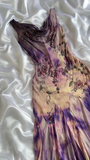 Niulatu Swing Neck Sheath Printed Chiffon Prom Dresses Elegant Evening Dresses HZ1031