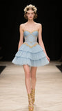 Niulatu Blue Sweetheart Neck A-Line Tulle Beaded Short Homecoming Dresses Birthday Dress HZ1031