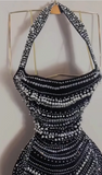 Niulatu Bodycon Spaghetti Straps Beaded Short Birthday Dress Homecoming Dresses HZ1031