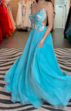 Niulatu Spaghetti Straps A-Line Beaded Chiffon Formal Dresses Elegant Backless Prom Dresses HZ1031