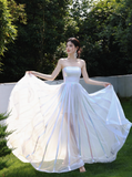 Niulatu Strapless A-Line Tulle Birthday Dress, Elegant Prom Dresses HZ1031