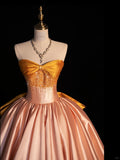 Niulatu Blush Pink A-Line Strapless Long Ball Gown Sweet 16 Dress Elegant Quinceanera Dresses HZ1031