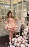 Niulatu Halter Homecoming Dress Short Ball Gowns Sweet 18th Birthday Outfit Fashion Party Dress HZ1031
