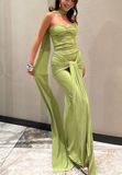 Niulatu Green Sweetheart Sheath Party Dress Chiffon 18th Birthday Outfit Pretty Graduation Dress HZ1031