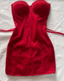 Niulatu Sweetheart Bodycon Party Dress Short 18th Birthday Glitter Middle School Hoco Dresses HZ1031