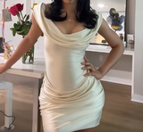 Niulatu Satin Bodycon Graduation Dresses Short Formal Dresses 18th Birthday Outfit Homecoming Dress HZ1031