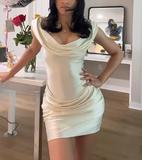 Niulatu Satin Bodycon Graduation Dresses Short Formal Dresses 18th Birthday Outfit Homecoming Dress HZ1031