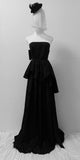 Niulatu Black A-Line Evening Gowns Strapless Formal Dress Elegant Bow Sweet 18th Birthday Dress HZ1031