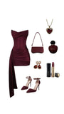 Niulatu Burgundy Strapless Sheath Short Homecoming Outfit Elegant Satin Birthday Dress Middle School Hoco Dresses HZ1031