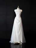 Niulatu White Ball Gown Wedding Dress Strapless Wedding Dress Modest Tulle Bridal Dress HZ1031