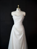 Niulatu White Ball Gown Wedding Dress Strapless Wedding Dress Modest Tulle Bridal Dress HZ1031