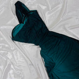 Niulatu Gradient Jade Sheath Formal Dress One Shoulder Glitter Chiffon Evening Gowns sweet 18th Birthday Dress HZ1031