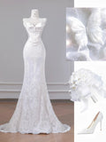 Niulatu Sweetheart Ivory Bridal Dress Lace Appliqu¨¦ Mermaid Wedding Dress Beaded Bridal Dress HZ1031