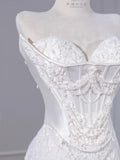 Niulatu Sweetheart Ivory Bridal Dress Lace Appliqu¨¦ Mermaid Wedding Dress Beaded Bridal Dress HZ1031