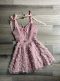 Niulatu Pink A-line Birthday Dress Strap Tulle Satin Short Homecoming Dress Party Dress HZ1031