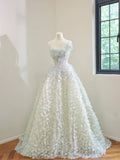 Niulatu Sweetheart Ball Gown Wedding Dress Sweet Tulle Long Evening Applique Bridal Dress HZ1031