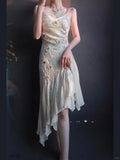 Niulatu Spaghetti Strap Sheath Formal Dress Satin Beaded Birthday Dress Elegant Short Homecoming Dress HZ1031