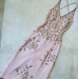 Niulatu V-neck Sheath Short Formal Dress Elegant Silk Beaded Evening Dress Backless Homecoming Dress HZ1031