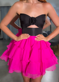 Niulatu Sweetheart Neck A-Line Short Formal Dress Stunning Black Tulle Birthday Dress Homecoming Dress HZ1031