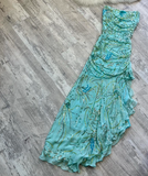 Niulatu Vintage Sheath Strapless Evening Gown Elegant Sequin Chiffon Formal Dress Long Prom Dress HZ1031