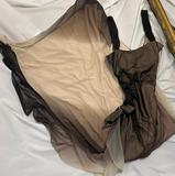 Niulatu Brown Vintage Sheath Spaghetti Strap Long Evening Gown Gorgeous Sequin Chiffon Formal Dress Birthday Dress HZ1031