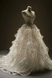 Niulatu Modest Sweetheart Ball Gown Tulle Sequin Long Wedding Dress Gorgeous Bridal Dress HZ1031