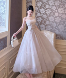 Niulatu Modest Spaghetti Strap Ball Gown Tulle Apricot Long Prom Dress Sweet 16 Dress HZ1031