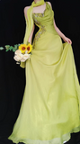 Niulatu Green Sheath Evening Gown Glamour Beaded Tulle Long Prom Dresses Asymmetric Neck Formal Dress HZ1031