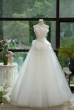 Niulatu White Strapless Bridal Dress Long Ball Gown Elegant Tulle Long Wedding Dress HZ1031