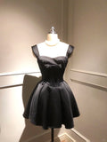 Niulatu Straps A-Line Short Hoco Dresses Satin Birthday Dress Cute Party Formal Dress HZ1031
