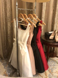 Niulatu Straps A-Line Short Hoco Dresses White Satin Birthday Dress Cute Formal Dress Graduation Dress HZ1031