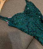 Niulatu Teal Sheath Short Formal Dress Chiffon Rhinestone Birthday Party Dress Elegant Hoco Dress HZ1031