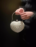Niulatu Wedding Bag Pearl Heart Shape Banquet Party Handbag HZ1031