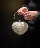Niulatu Wedding Bag Pearl Heart Shape Banquet Party Handbag HZ1031