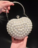 Niulatu Wedding Bag Pearl Heart Shape Banquet Party Handbag HZ1031