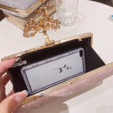 Niulatu Pink Wedding Bag Sparkly Diamond Banquet Party Handbag HZ1031