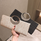 Niulatu Silver Wedding Bag Sparkly Rhinestone Banquet Party Handbag HZ1031