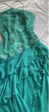 Niulatu Light Jade Sheath Short Homecoming Dress Chiffon Beaded Formal Dress Halter Neck Birthday Dress HZ1031