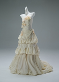 Niulatu Strapless Ball Gown Long Prom Dress Apricot Taffeta Applique Quinceanera Dress Sweet 16 Dress HZ1031