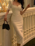 Niulatu slim fit five-quarter sleeve hip dress HZ1026