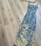 Niulatu Elegant Sheath Chiffon Beaded Long Prom Dresses, Spaghetti Straps Formal Evening Dress HZ1031