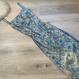 Niulatu Elegant Sheath Chiffon Beaded Long Prom Dresses, Spaghetti Straps Formal Evening Dress HZ1031