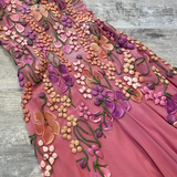 Niulatu Hot Pink Sheath Chiffon Long Prom Dresses, Halter Neck Backless Evening Dress HZ1031