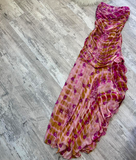 Niulatu Sheath Strapless Prom Dress Chiffon Beaded Dress Fairy Formal Evening Dress HZ1031