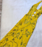 Niulatu Sheath Halter Prom Dress Chiffon Beaded Dress Elegant Yellow Backless Formal Evening Dress HZ1031