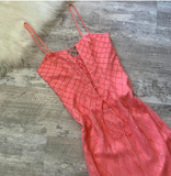 Niulatu Spaghetti Strap Empire Prom Dress Chiffon Beaded Dress Fairy Hot Pink Formal Evening Dress HZ1031