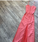 Niulatu Spaghetti Strap Empire Prom Dress Chiffon Beaded Dress Fairy Hot Pink Formal Evening Dress HZ1031