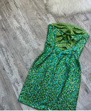 Niulatu Sheath Formal Dress Strapless Short Prom Dress Turquoise Homecoming Dress HZ1031