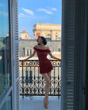 Niulatu Bodycon Burgundy Birthday Dresses, Lace Homecoming Dresses, Off-the-shoulder Short Prom Dresses HZ1026